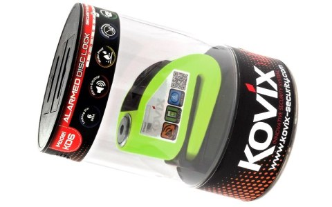 Blokada tarczy hamulcowej z alarmem KOVIX KD6 fluo zielony Blokada tarczy hamulcowej z alarmem KOVIX KD6 fluo zielony