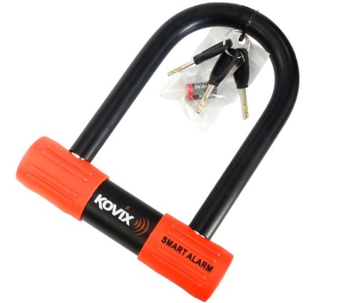 Kłódka U-Lock z alarmem KOVIX KTL14-150 czarna