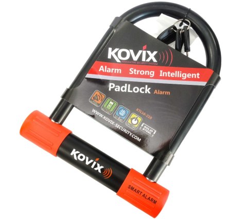 Kłódka U-Lock z alarmem KOVIX KTL16-210 czarna Kłódka U-Lock z alarmem KOVIX KTL16-210 czarna