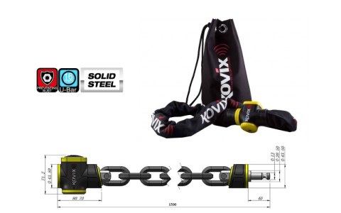 Łańcuch zabezpieczający z alarmem KOVIX KCL10-150 Łańcuch zabezpieczający z alarmem KOVIX KCL10-150