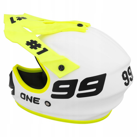 Kask na hulajnogę Cross Enduro Homologacja Monster Biały Kask na hulajnogę Cross Enduro Homologacja Monster Biały