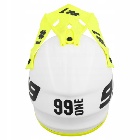 Kask na hulajnogę Cross Enduro Homologacja Monster Biały Kask na hulajnogę Cross Enduro Homologacja Monster Biały