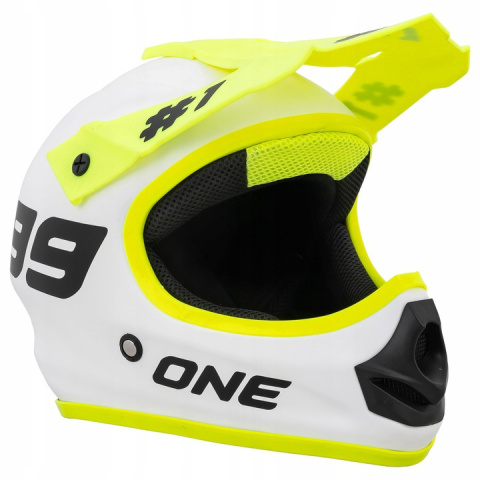 Kask na hulajnogę Cross Enduro Homologacja Monster Biały Kask na hulajnogę Cross Enduro Homologacja Monster Biały