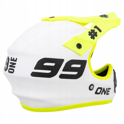 Kask na hulajnogę Cross Enduro Homologacja Monster Biały Kask na hulajnogę Cross Enduro Homologacja Monster Biały