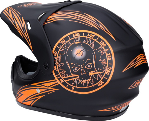 Kask dziecięcy JST Cross Enduro czarno-pomarańczowy Kask dziecięcy JST Cross Enduro czarno-pomarańczowy