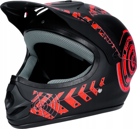 Kask na hulajnogę JST Cross Enduro czarno-czerwony Kask na hulajnogę JST Cross Enduro czarno-czerwony