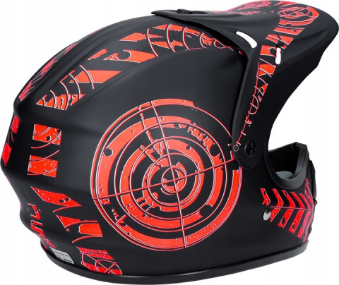 Kask na hulajnogę JST Cross Enduro czarno-czerwony Kask na hulajnogę JST Cross Enduro czarno-czerwony