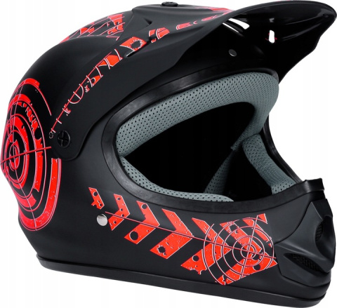 Kask na hulajnogę JST Cross Enduro czarno-czerwony Kask na hulajnogę JST Cross Enduro czarno-czerwony
