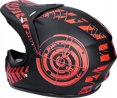 Kask na hulajnogę JST Cross Enduro czarno-czerwony Kask na hulajnogę JST Cross Enduro czarno-czerwony