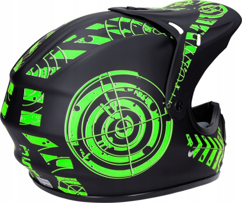 Kask na hulajnogę JST Cross Enduro czarno-zielony Kask na hulajnogę JST Cross Enduro czarno-zielony