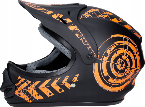 Kask na hulajnogę JST Cross Enduro czarno-pomarańczowy