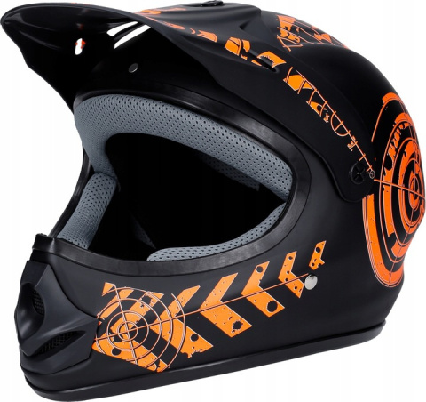 Kask na hulajnogę JST Cross Enduro czarno-pomarańczowy Kask na hulajnogę JST Cross Enduro czarno-pomarańczowy