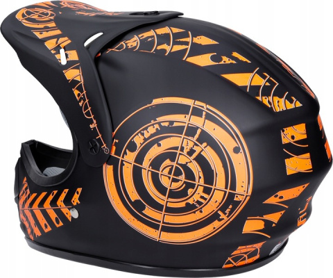 Kask na hulajnogę JST Cross Enduro czarno-pomarańczowy Kask na hulajnogę JST Cross Enduro czarno-pomarańczowy