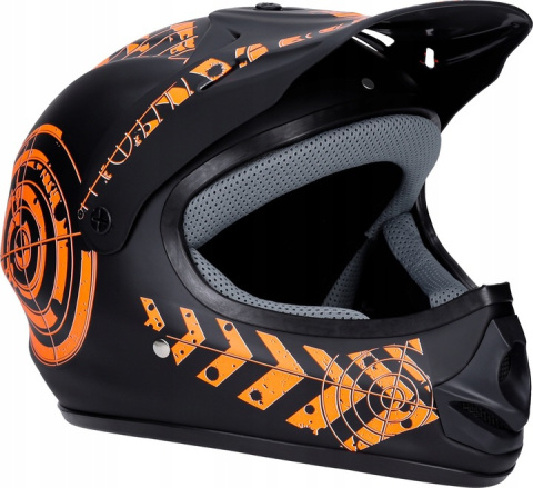 Kask na hulajnogę JST Cross Enduro czarno-pomarańczowy Kask na hulajnogę JST Cross Enduro czarno-pomarańczowy