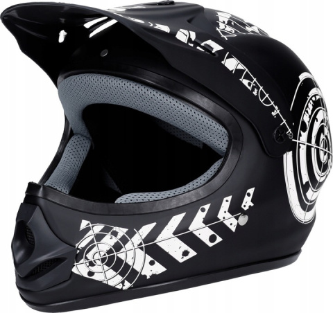 Kask na hulajnogę JST Cross Enduro czarno-biały Kask na hulajnogę JST Cross Enduro czarno-biały