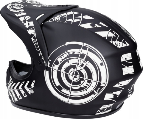 Kask na hulajnogę JST Cross Enduro czarno-biały Kask na hulajnogę JST Cross Enduro czarno-biały