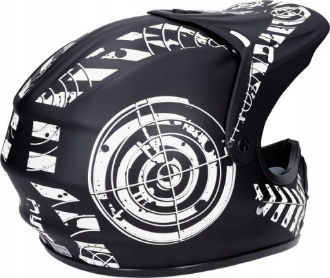 Kask na hulajnogę JST Cross Enduro czarno-biały Kask na hulajnogę JST Cross Enduro czarno-biały
