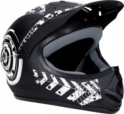 Kask na hulajnogę JST Cross Enduro czarno-biały Kask na hulajnogę JST Cross Enduro czarno-biały